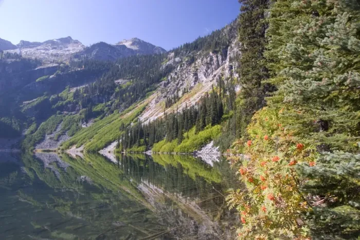 Framed Print : Rainy Lake and Frisco Mountain, Okanogan National Forest, North Cascades mountain range Framed Print : Rainy Lake and Frisco Mountain, Okanogan National Forest, North Cascades mountain range