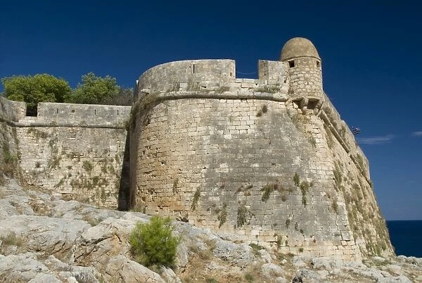 Ramparts of the 16th century Venetian fortress, Rethymno, Crete, Greek Islands
