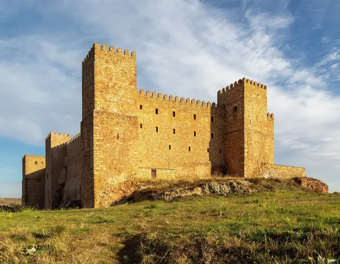 Framed Print : Ramparts wall of castle Parador hotel, Siguenza, Guadalajara province, Spain, Europe Framed Print : Ramparts wall of castle Parador hotel, Siguenza, Guadalajara province, Spain, Europe