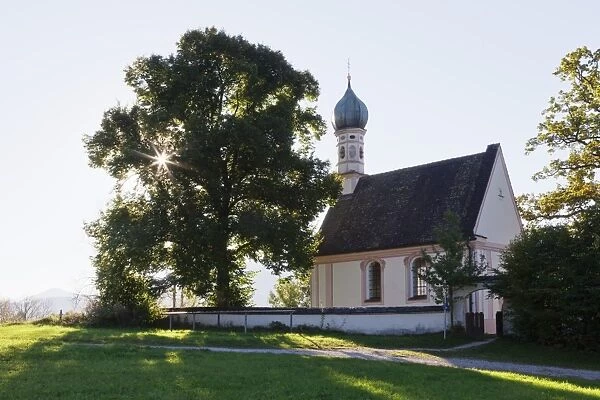 Ramsachkirche church at Murnauer Moos Moor, Murnau am Staffelsee, Upper Bavaria, Bavaria, Germany, Europe