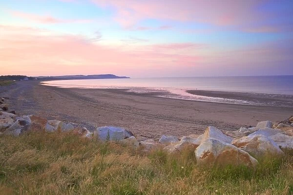 Ramsey Beach at sunset, Isle of Man, Europe