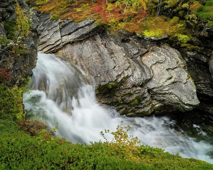 Framed Print : Rapids and rocks, autumn colour, Norway, Scandinavia, Europe Framed Print : Rapids and rocks, autumn colour, Norway, Scandinavia, Europe