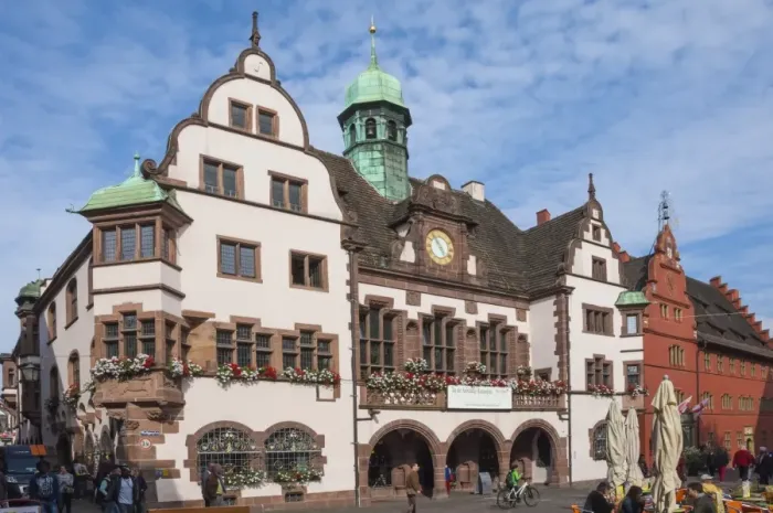 Framed Print : Rathaus, Rathausplatz, Freiburg im Breisgau, Black Forest, Baden-Wurttemberg, Germany Framed Print : Rathaus, Rathausplatz, Freiburg im Breisgau, Black Forest, Baden-Wurttemberg, Germany