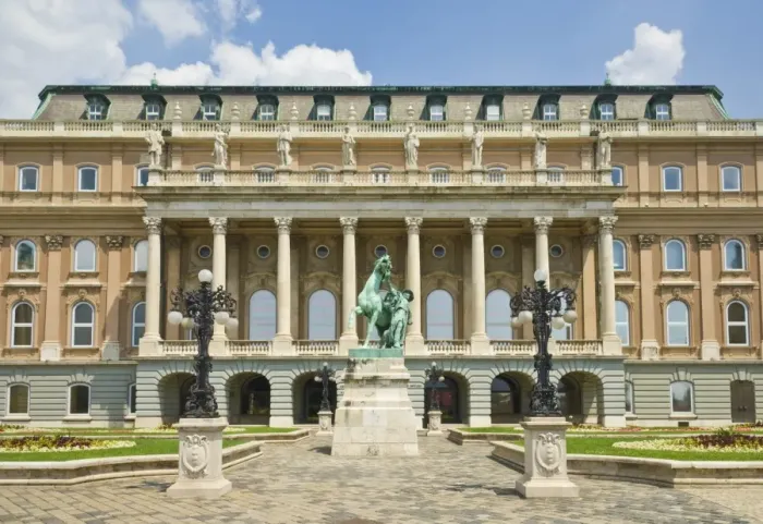 Framed Print : Rear entrance to the Hungarian National Gallery with equestrian statue Framed Print : Rear entrance to the Hungarian National Gallery with equestrian statue