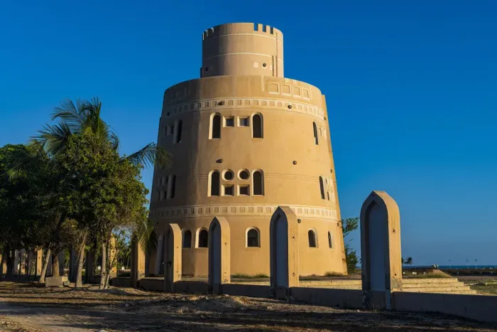 Framed Print : Rebuilt defence tower, Mirbat, Salalah, Oman, Middle East Framed Print : Rebuilt defence tower, Mirbat, Salalah, Oman, Middle East