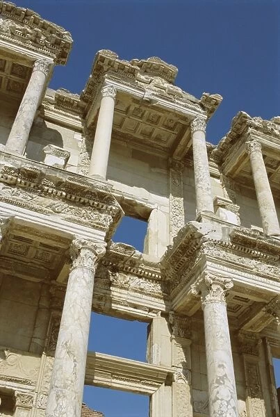 Reconstructed facade of the Library of Celsus