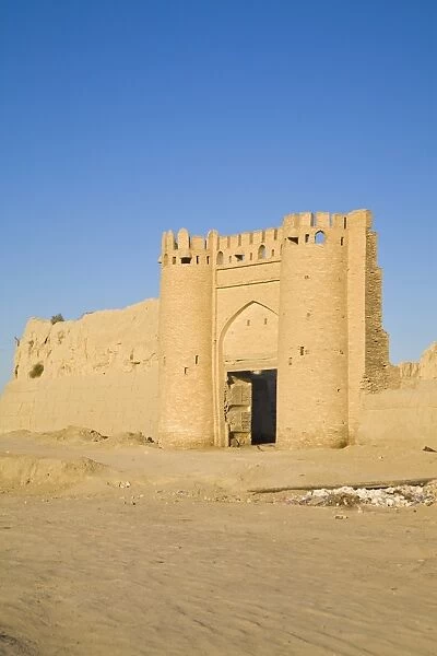 Reconstructed gate on the ancient Shaybanid City walls, Bukara, Uzbekistan