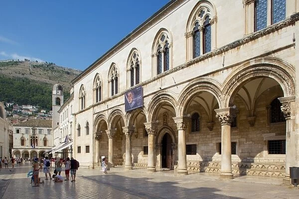 Rectors Palace on Pfred Dvorom, UNESCO World Heritage Site, Dubrovnik, Dalmatia, Croatia, Europe