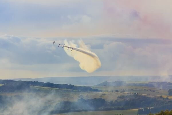 Red Arrows, Royal Air Force aerobatic display team, Peak District National Park, Derbyshire