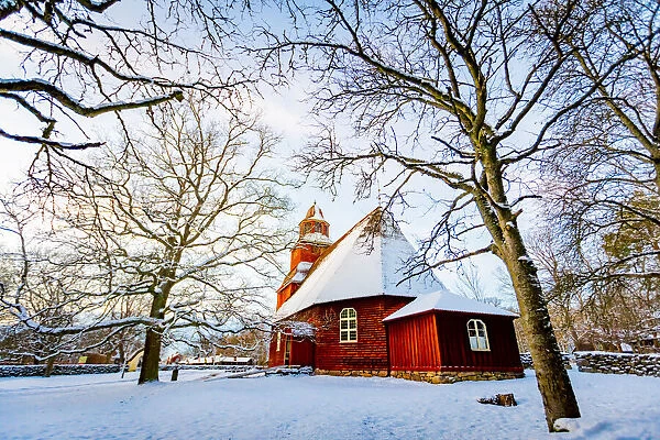 Red church in Jorn, Sweden, Scandinavia, Europe