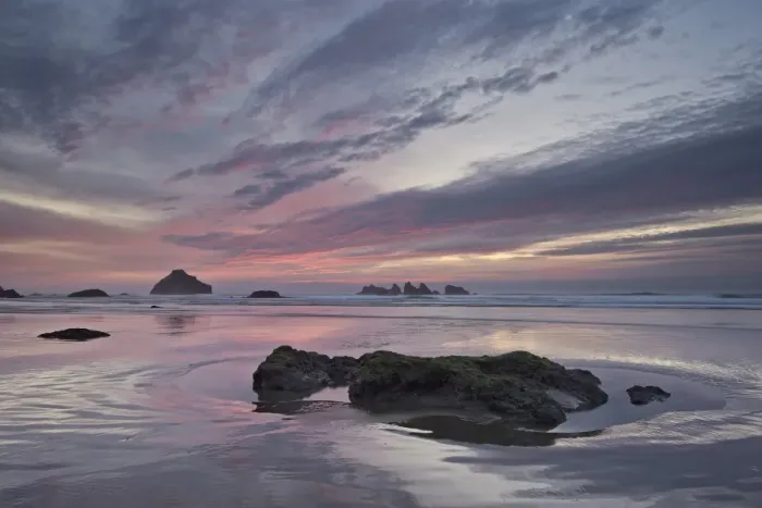 Framed Print : Red clouds, sea stacks, and rocks at sunset, Bandon Beach, Oregon, United States of America, North America Framed Print : Red clouds, sea stacks, and rocks at sunset, Bandon Beach, Oregon, United States of America, North America