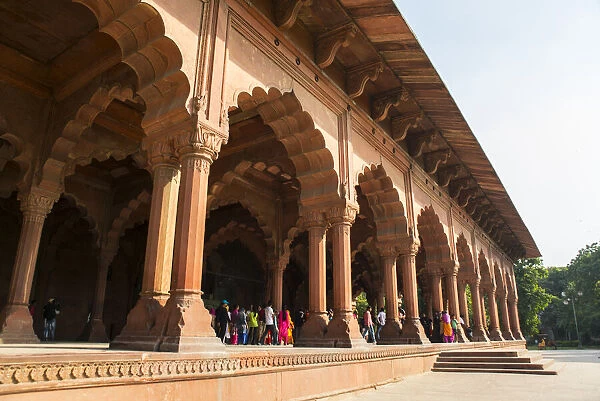 Red Fort, Diwan-i-Aam audience hall, UNESCO World Heritage Site, Delhi, India, Asia