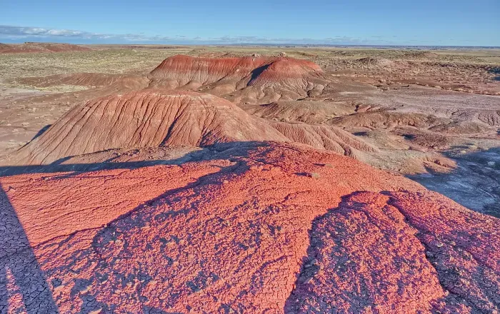 Framed Print : Red hills of bentonite clay overlooking Dead Wash in Petrified Forest National Park, Arizona, United States of America Framed Print : Red hills of bentonite clay overlooking Dead Wash in Petrified Forest National Park, Arizona, United States of America