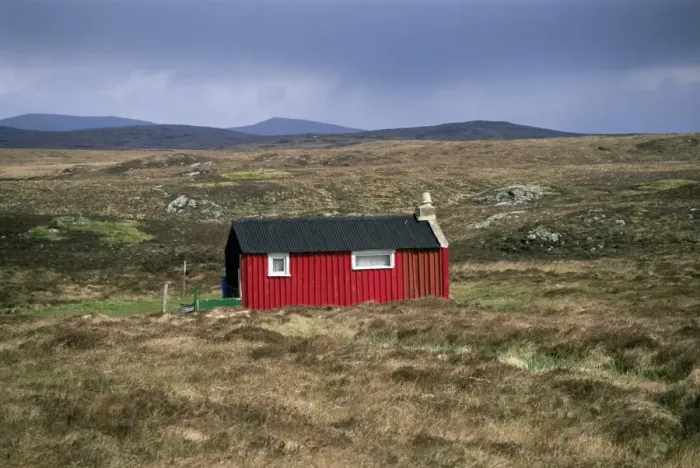 Framed Print : Red hut (shieling) Framed Print : Red hut (shieling)