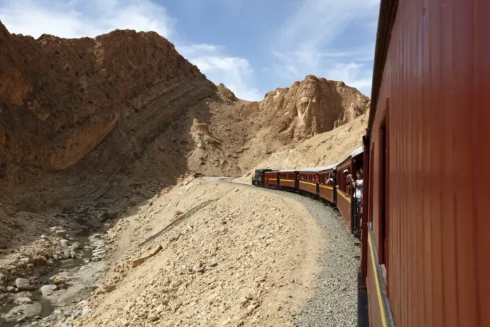 Framed Print : Red Lizard (Lezard Rouge) train, Selja Gorge, Metlaoui, Tunisia, North Africa, Africa Framed Print : Red Lizard (Lezard Rouge) train, Selja Gorge, Metlaoui, Tunisia, North Africa, Africa