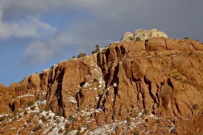 Framed Print : Red rock cliff with snow, Carson National Forest, New Mexico, United States of America Framed Print : Red rock cliff with snow, Carson National Forest, New Mexico, United States of America