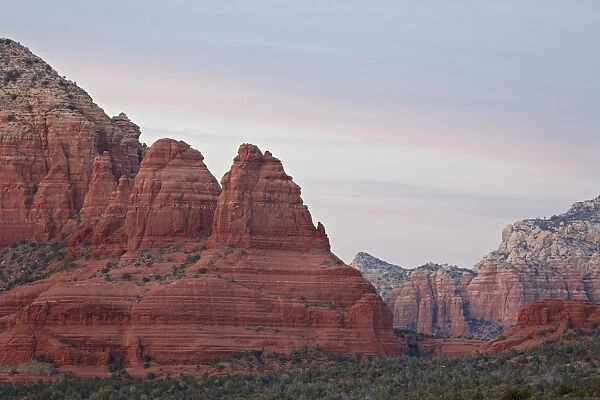 Red rock formations at sunset, Coconino National Forest, Arizona, United States of America