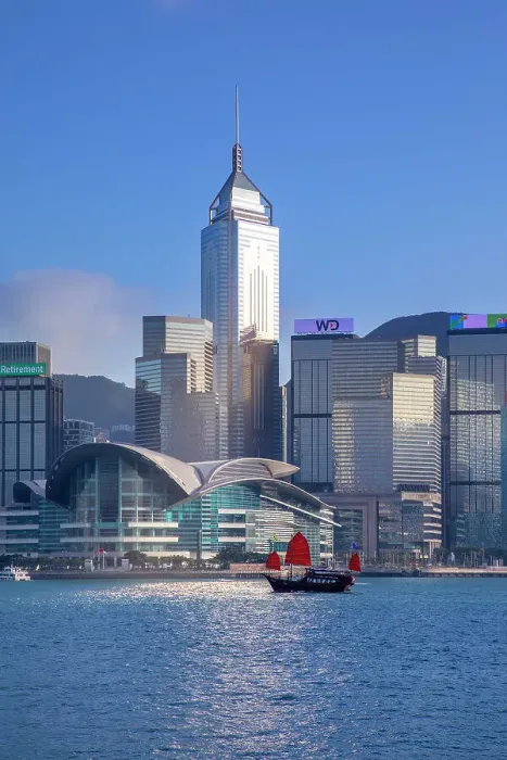 Framed Print : A Red Sail Junk in Hong Kong Harbour, Hong Kong, Special Administrative Region of the People's Republic of China, China, Asia Framed Print : A Red Sail Junk in Hong Kong Harbour, Hong Kong, Special Administrative Region of the People's Republic of China, China, Asia