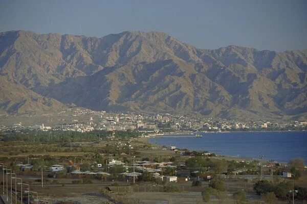 The Red Sea port of Aqaba and highlands beyond