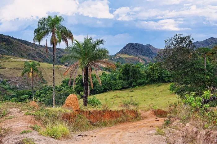 Framed Print : Red soil road, Serra da Canastra landscape, Minas Gerais state, Brazil, South America Framed Print : Red soil road, Serra da Canastra landscape, Minas Gerais state, Brazil, South America