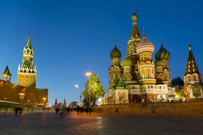 Framed Print : Red Square, St. Basils Cathedral and the Saviors Tower of the Kremlin lit up at night Framed Print : Red Square, St. Basils Cathedral and the Saviors Tower of the Kremlin lit up at night