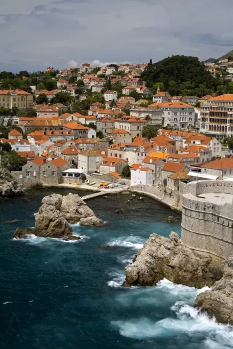 Framed Print : Red tiled roofs, Dubrovnik, Dalmatia, Croatia, Europe Framed Print : Red tiled roofs, Dubrovnik, Dalmatia, Croatia, Europe