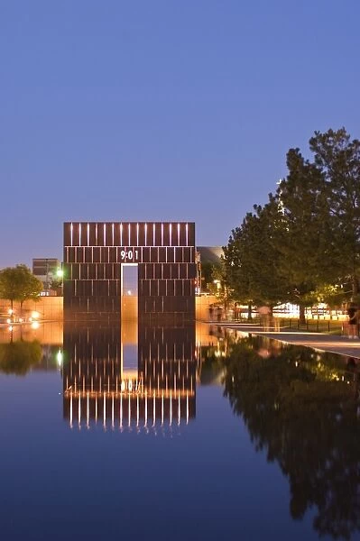 Reflecting Pool and The Gates of Time at the Oklahoma City National Memorial
