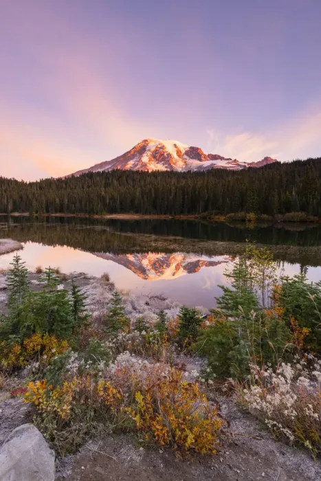 Framed Print : Reflection Lake, Mount Rainier National Park, Washington State, United States of America
