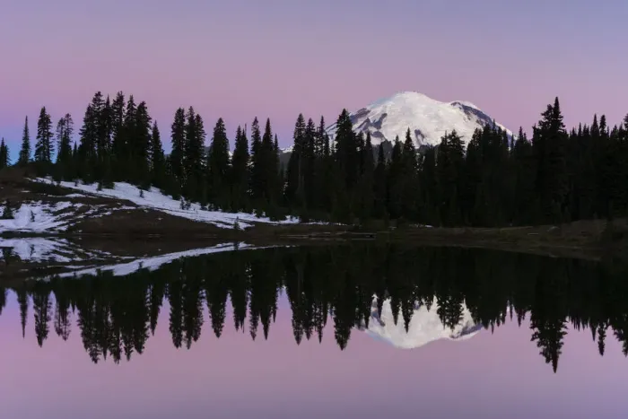Framed Print : Reflection of Mount Rainier at dawn, Tipsoo Lake, Mount Rainier National Park, Washington Framed Print : Reflection of Mount Rainier at dawn, Tipsoo Lake, Mount Rainier National Park, Washington