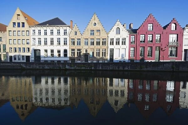 Reflection of old houses in a canal, Old Town, UNESCO World Heritage Site