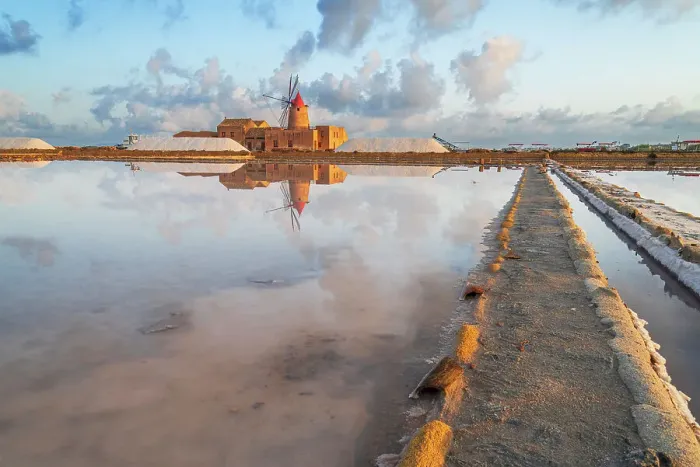Framed Print : Reflection of the windmill in the salt flats at dawn, Saline Ettore e Infersa, Marsala, province of Trapani, Sicily, Italy, Mediterranean, Europe Framed Print : Reflection of the windmill in the salt flats at dawn, Saline Ettore e Infersa, Marsala, province of Trapani, Sicily, Italy, Mediterranean, Europe
