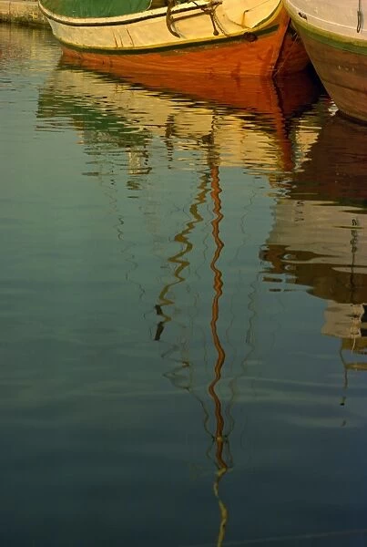 Reflections of a boat