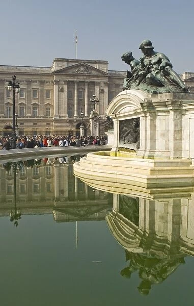 Reflections, Buckingham Palace, Queen Victoria Monument fountain, London