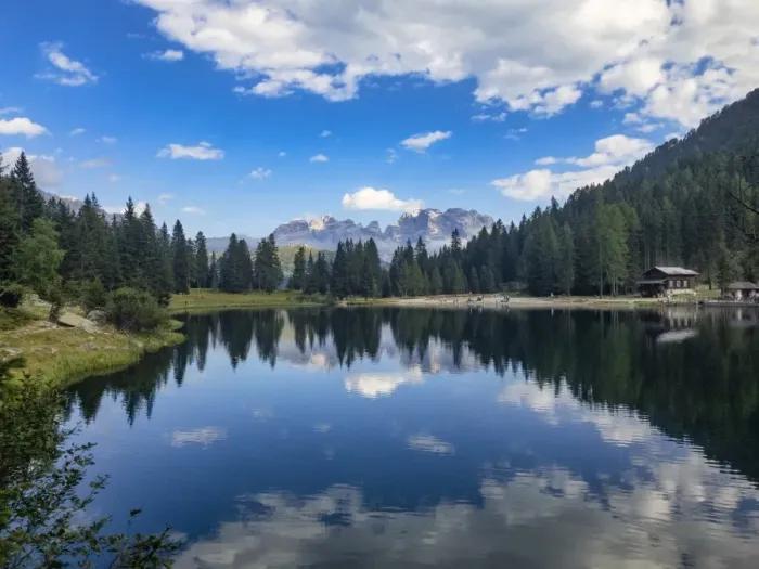 Framed Print : Reflections, Lake Nambino and Brenta mountain range, Rendena Valley, Trentino, Italy Framed Print : Reflections, Lake Nambino and Brenta mountain range, Rendena Valley, Trentino, Italy