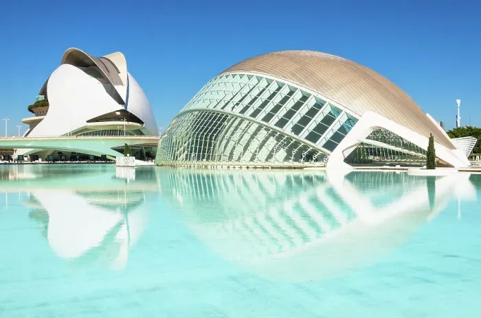 Framed Print : Reflections of Palau de les Arts Reina Sofia (Queen Sofia Palace of the Arts) and Museu de les Ciencies Principe Felipe (Principe Felipe Science Museum) of Ciudad de las Artes y las Ciencias (City of Arts and Sciences), Valencia, Spain, Europe Framed Print : Reflections of Palau de les Arts Reina Sofia (Queen Sofia Palace of the Arts) and Museu de les Ciencies Principe Felipe (Principe Felipe Science Museum) of Ciudad de las Artes y las Ciencias (City of Arts and Sciences), Valencia, Spain, Europe
