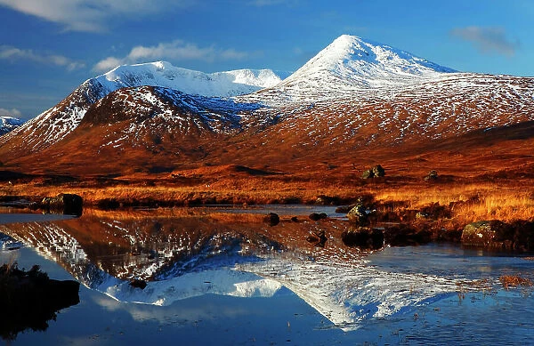 Reflections, Rannoch Moor, Highland Region, Scotland, United Kingdom, Europe