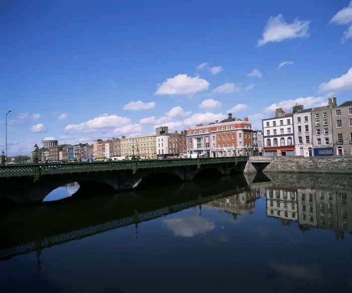 Framed Print : Reflections in the River Liffey Framed Print : Reflections in the River Liffey