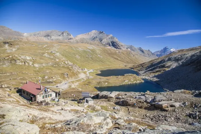 Framed Print : Refuge Citta di Chivasso. Lakes of Nivolet, Valsavarenche, Gran Paradiso National Park Framed Print : Refuge Citta di Chivasso. Lakes of Nivolet, Valsavarenche, Gran Paradiso National Park