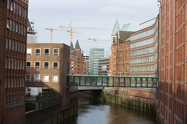 Regenerated docks area, Hamburg, Germany, Europe