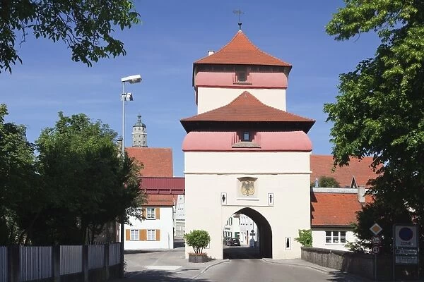 Reimlinger Tor gate, Nordlingen, Romantic Road, Bavarian Swabia, Bavaria, Germany, Europe