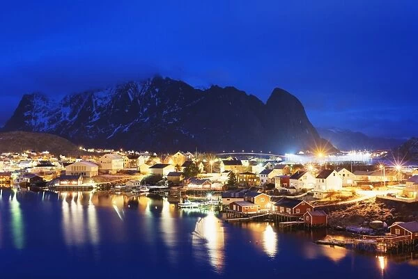 Reine waterfront, Moskenesoy, Lofoten Islands, Norway, Scandinavia, Europe
