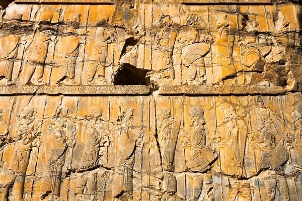 Detail from relief of 100 soldiers on a door jamb of the Palace of 100 Columns, Persepolis