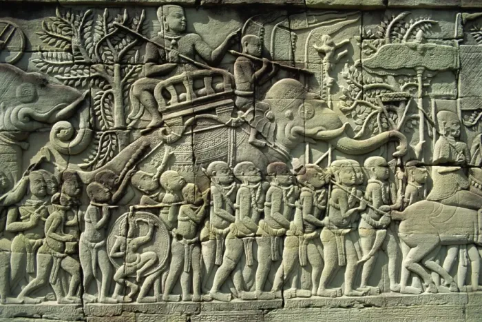 Framed Print : Relief, Bayon, Angkor, UNESCO World Heritage Site, Siem Reap, Cambodia Framed Print : Relief, Bayon, Angkor, UNESCO World Heritage Site, Siem Reap, Cambodia