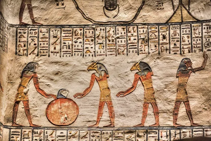 Framed Print : Reliefs, Tomb of Ramses V and VI, KV9, Valley of the Kings, UNESCO World Heritage Site Framed Print : Reliefs, Tomb of Ramses V and VI, KV9, Valley of the Kings, UNESCO World Heritage Site