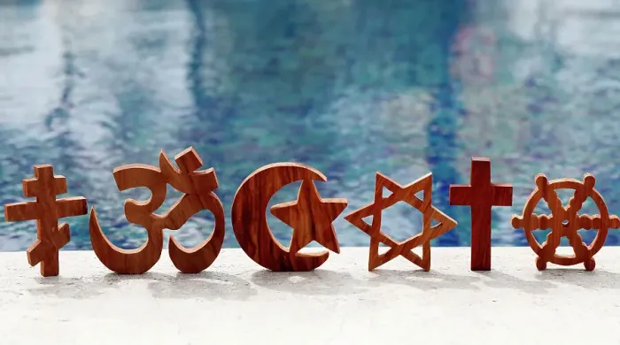 Framed Print : Religious symbols of Catholicism, Islam, Judaism, Orthodoxy, Protestant, Buddhism and Hinduism, interreligious, interfaith dialogue and spirituality concept, Vietnam, Indochina, Southeast Asia, Asia Framed Print : Religious symbols of Catholicism, Islam, Judaism, Orthodoxy, Protestant, Buddhism and Hinduism, interreligious, interfaith dialogue and spirituality concept, Vietnam, Indochina, Southeast Asia, Asia