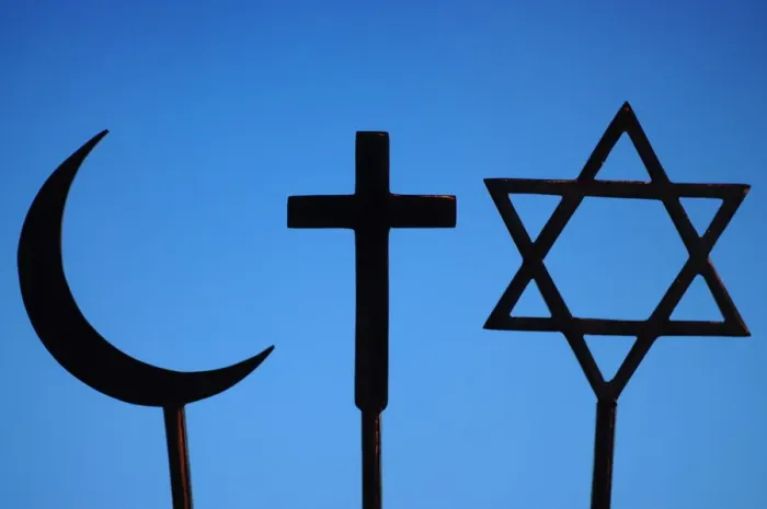Framed Print : Religious symbols, Paris, France, Europe