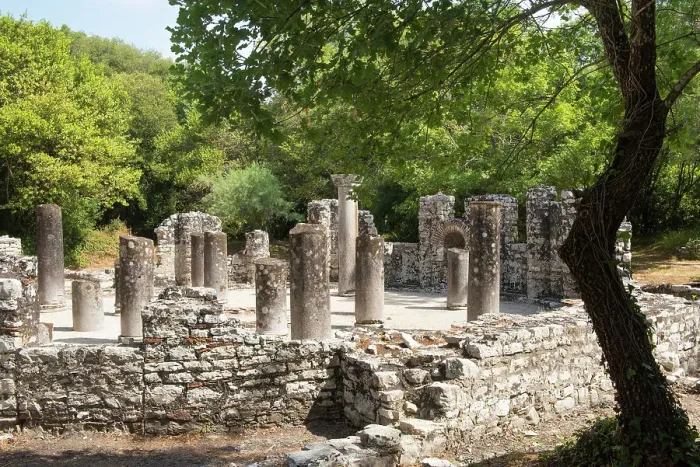 Framed Print : Remains of the baptistery, Archaeological site of Butrint, Butrint National Park, UNESCO World Heritage Site, near Saranda, on the Ionian coast, Albania, Europe Framed Print : Remains of the baptistery, Archaeological site of Butrint, Butrint National Park, UNESCO World Heritage Site, near Saranda, on the Ionian coast, Albania, Europe
