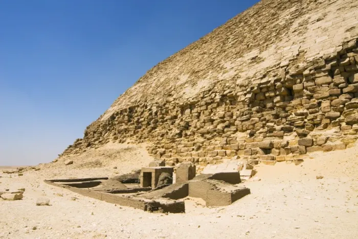 Framed Print : Remains of Greek-Roman Temples at The Bent Pyramid at Dahshur, UNESCO World Heritage Site Framed Print : Remains of Greek-Roman Temples at The Bent Pyramid at Dahshur, UNESCO World Heritage Site