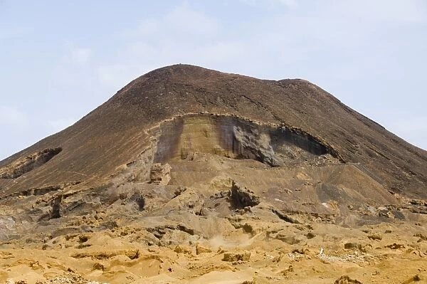 Remains of volcano near Calhau, Sao Vicente, Cape Verde Islands, Africa