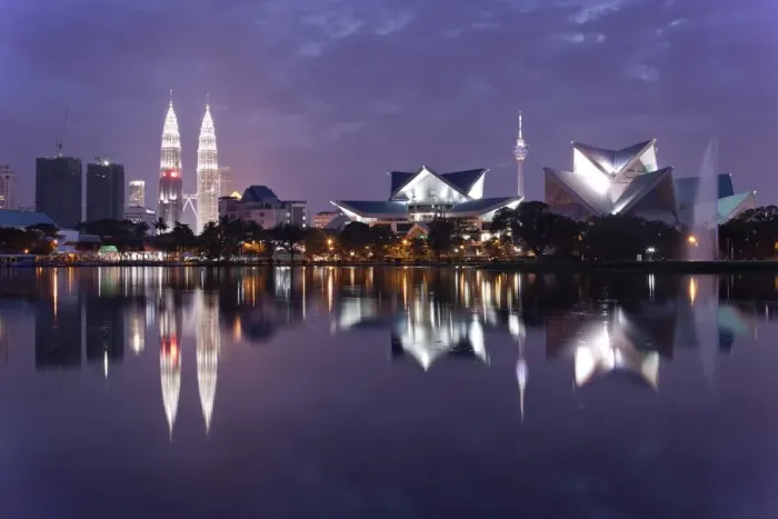 Framed Print : The remarkable Kuala Lumpur skyline, reflected in a lake at Titiwangsa in Kuala Lumpur, Malaysia, Southeast Asia, Asia Framed Print : The remarkable Kuala Lumpur skyline, reflected in a lake at Titiwangsa in Kuala Lumpur, Malaysia, Southeast Asia, Asia